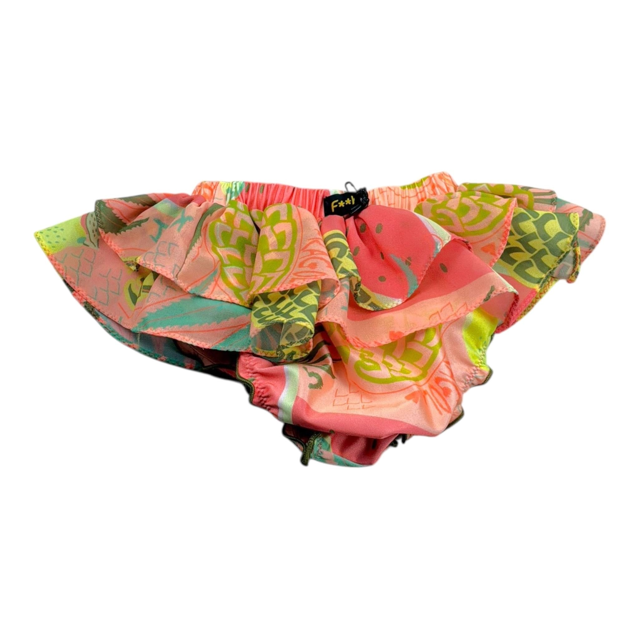 F**K Costume Modello Slip Tinta Unita con Fantasia per Neonata FJ25B1A04UBX20 ARANCIONE F**K 
