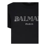 BALMAIN abito in felpa tinta unita con stampa Nero per Bambina BV1A60 NERO BALMAIN 