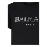 BALMAIN abito in felpa tinta unita con stampa Nero per Bambina BV1A60 NERO BALMAIN 