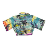 F**K Camicia Mezza Manica Modello Crop Con Fantasia Multicolor Per Bambina