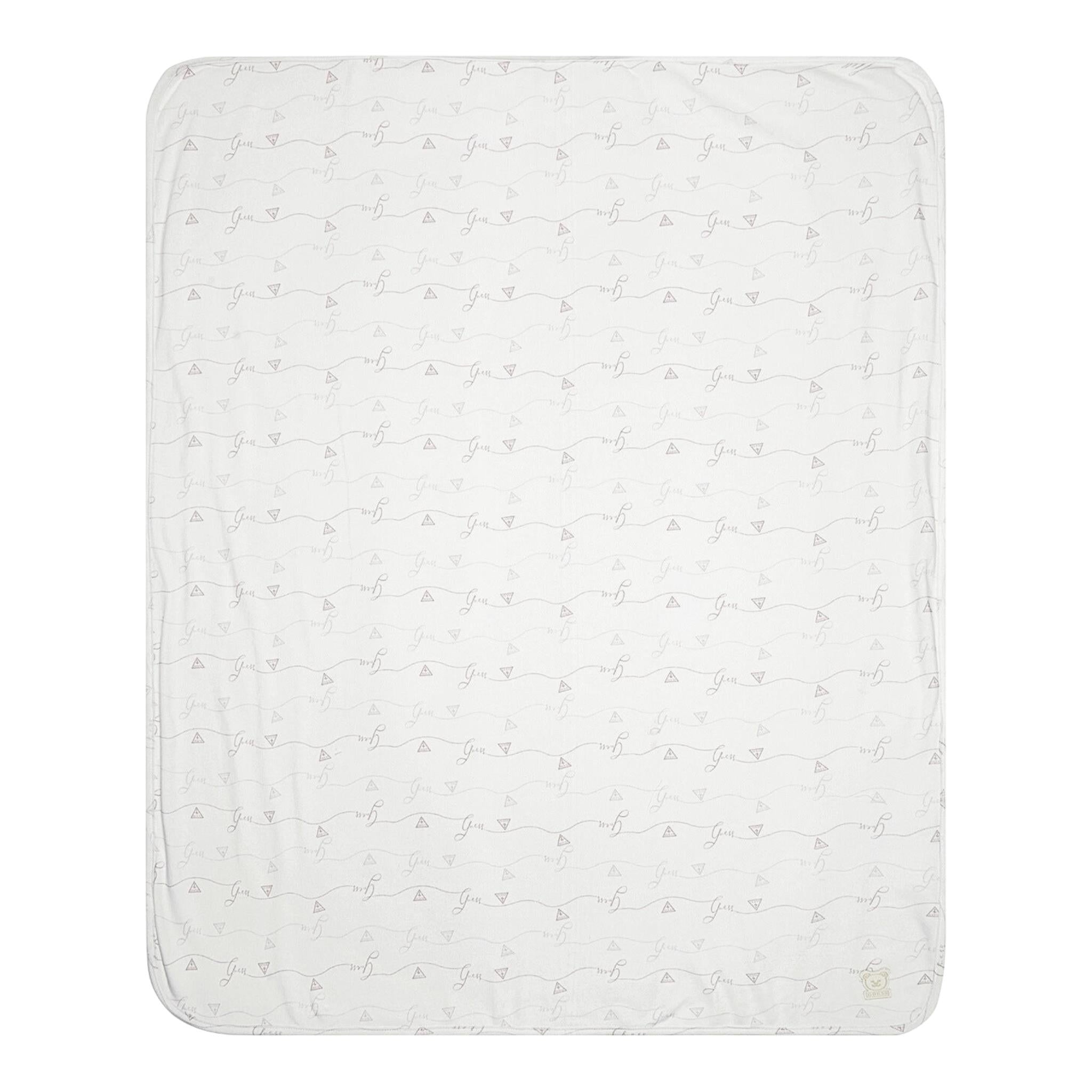 Guess Coperta Tinta Unita con Stampa per Neonata H5GW19KA6W1 BIANCO GUESS 