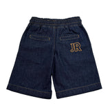 John Richmond Bermuda Tinta Unita In Denim con Elastico In Vita per Bambino RBP26208BE BLU JOHN RICHMOND 