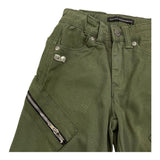 DANIELE ALESSANDRINI pantalone tinta unita con zip Verde per Bambino 1231P00025XX VERDE DANIELE ALESSANDRINI 