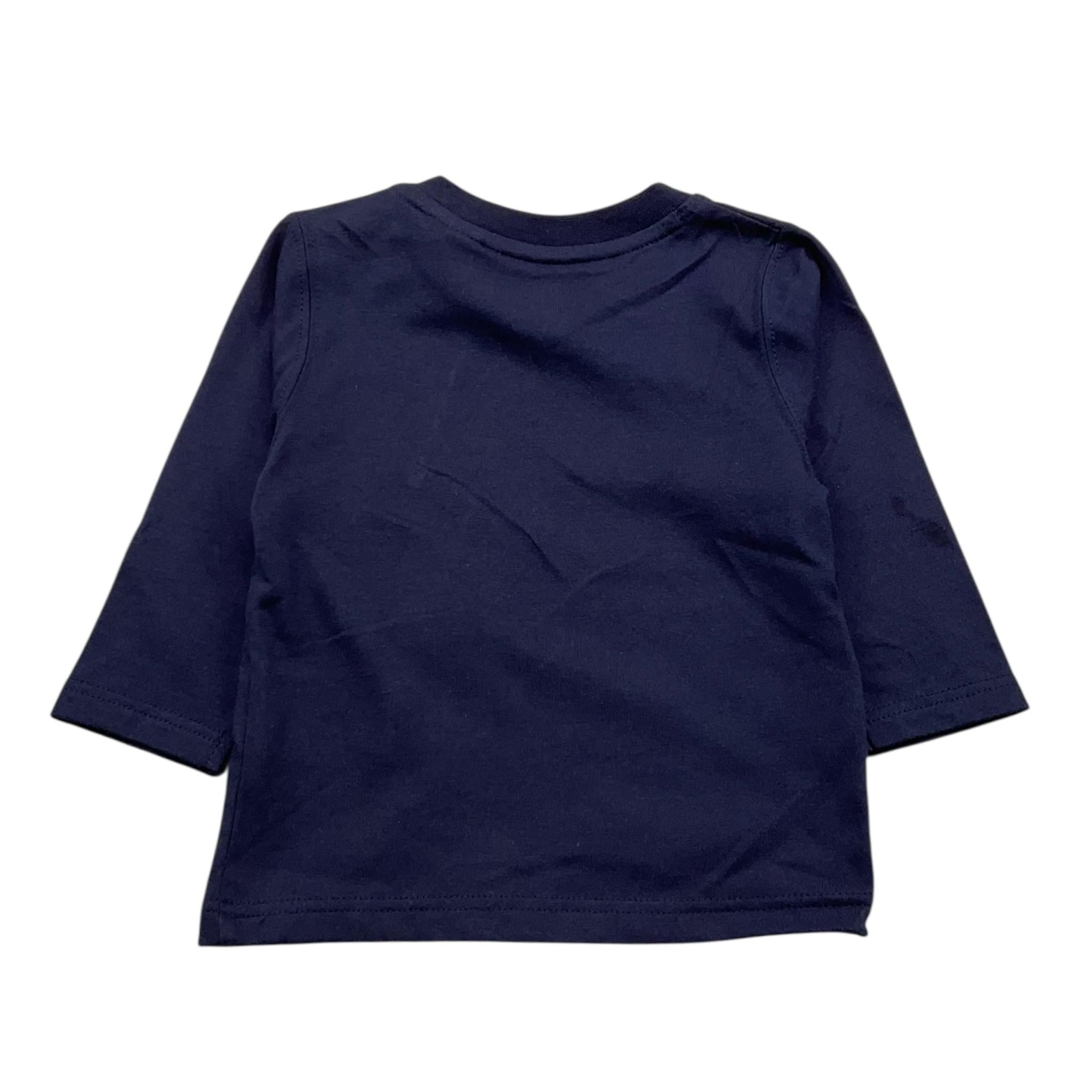 TIMBERLAND shirt girocollo tinta unita con logo Blu per Neonato SHI2256 BLU TIMBERLAND 