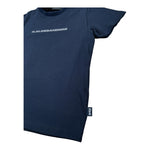 Daniele Alessandrini T-Shirt Girocollo Tinta Unita con Logo per Bambino 1296M00036J BLU DANIELE ALESSANDRINI 