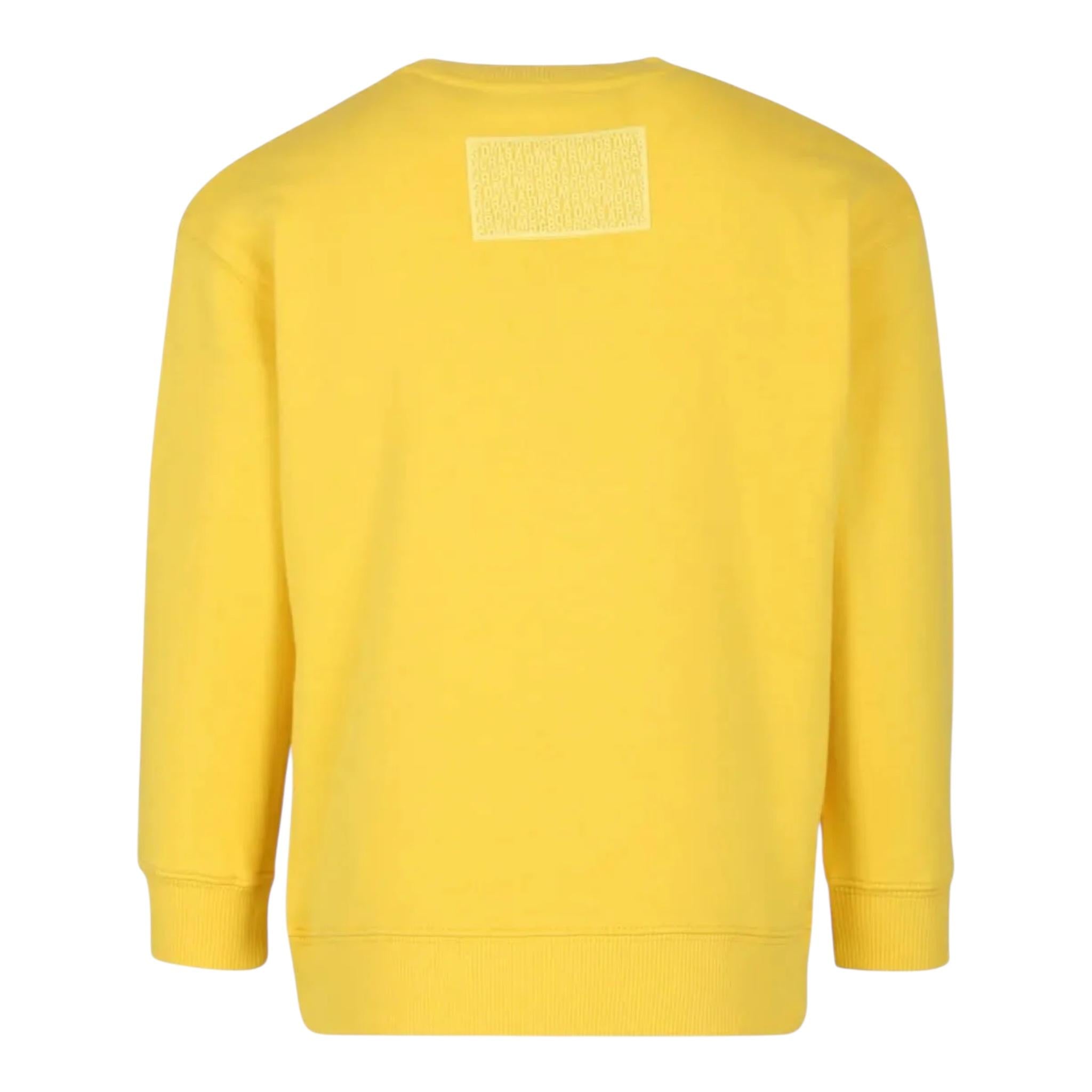 KARL LAGERFELD felpa girocollo tinta unita con stampa Giallo per Bambino W60319X GIALLO KARL LAGERFELD 