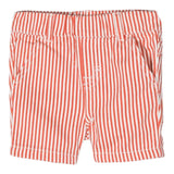 Stella Mccartney Bermuda Fantasia A Righe Con Elastico In Vita Rosso Per Neonato