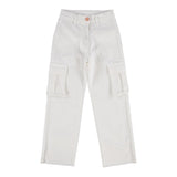 Manila Grace Plain Cargohose Weiß für Mädchen