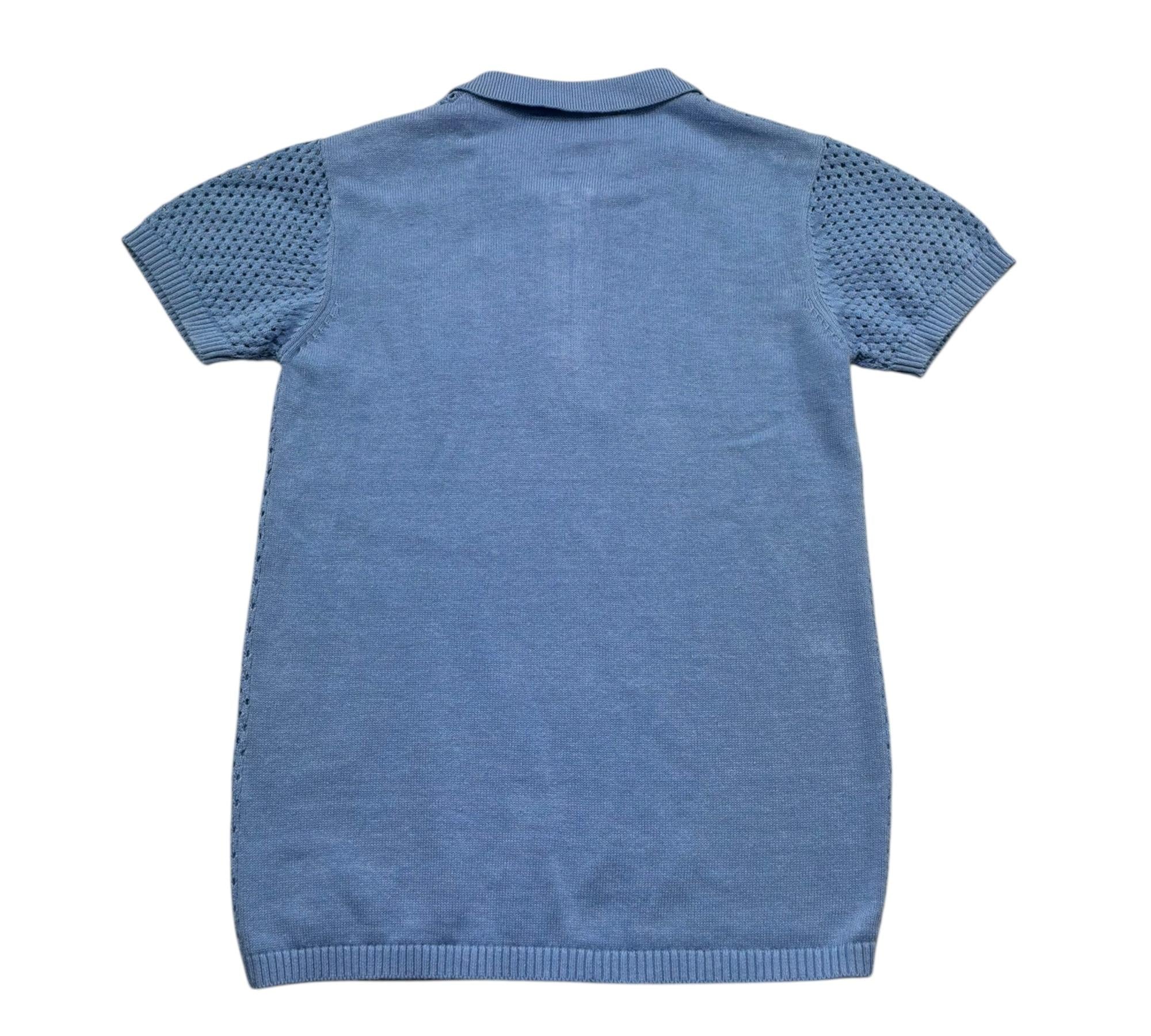 Trussardi Polo Mezza Manica Tinta Unita Traforato per Bambino TBP26063PO AZZURRO TRUSSARDI 