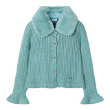 MAYORAL cardigan tinta unita con colletto rimovibile Verde per Bambina 4362X VERDE MAYORAL 