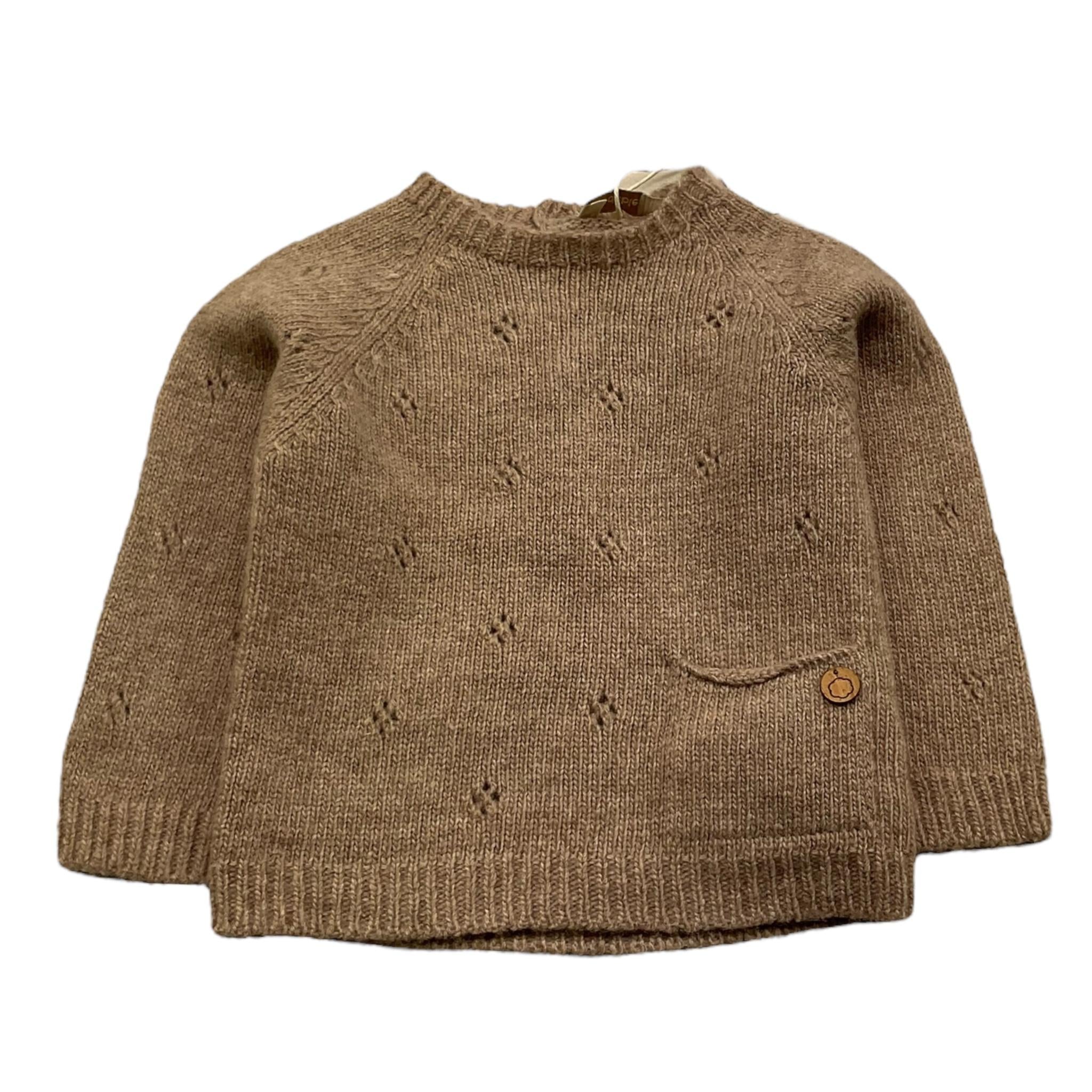 WEDOBLE maglia tinta unita con trafori Fango per Neonato I2406301 FANGO WEDOBLE 