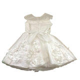 Le Bellissime di Loredana Abito Cerimonia con Applicazioni Fiori Tinta Unita per Bambina P0201207 BIANCO LE BELLISSIME DI LOREDANA 
