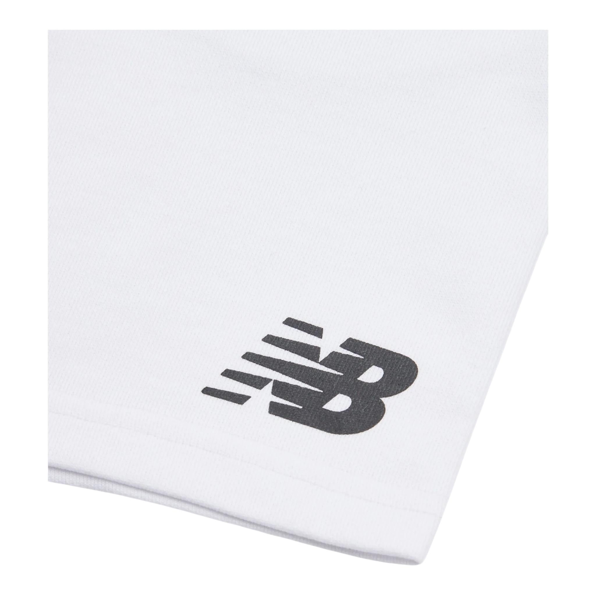 New Balance Bermuda Felpa Tinta Unita con Logo per Bambino LAKB0013 BIANCO NEW BALANCE 