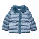 ABEL & LULA giubbino tinta unita con zip e cappuccio Azzurro per Bambina 5837 AZZURRO ABEL & LULA 