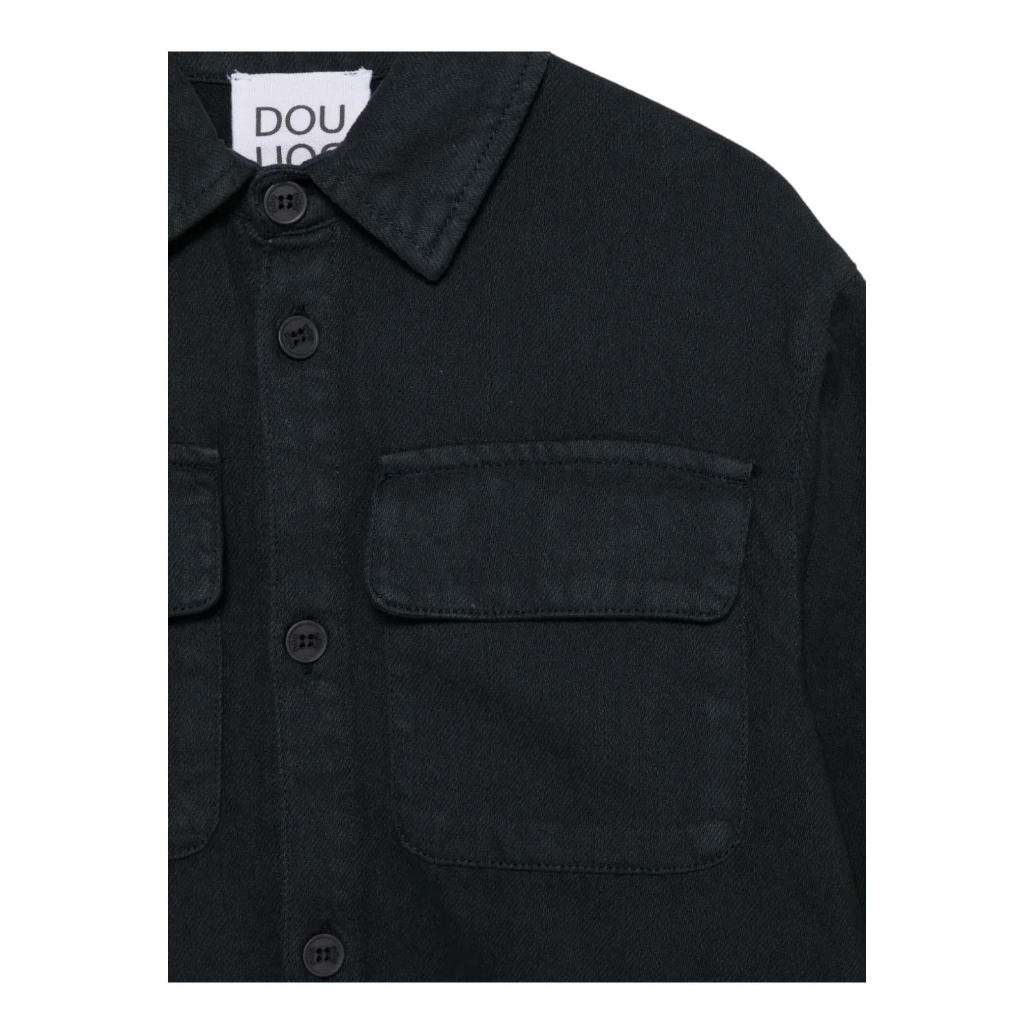 DOU DOU camicia manica lunga tinta unita con tasche Blu per Bambino DV2P27 BLU DOU DOU 