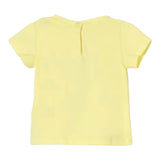 Liu Jo T-Shirt Girocollo Tinta Unita con Stampa Brillantinata Giallo per Neonata