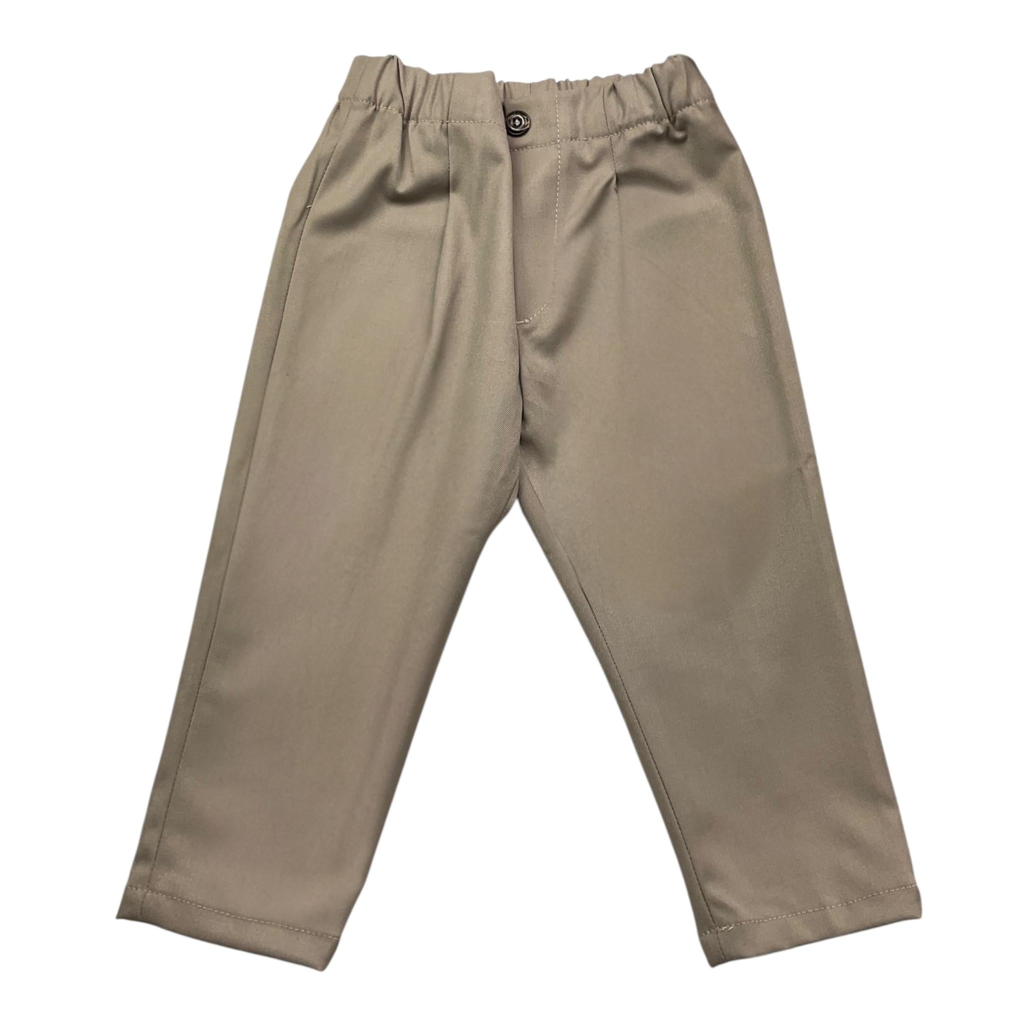 MICHAEL COAL pantalone tinta unita con elastico in vita Fango per Neonato FJDKD FANGO MICHAEL COAL 