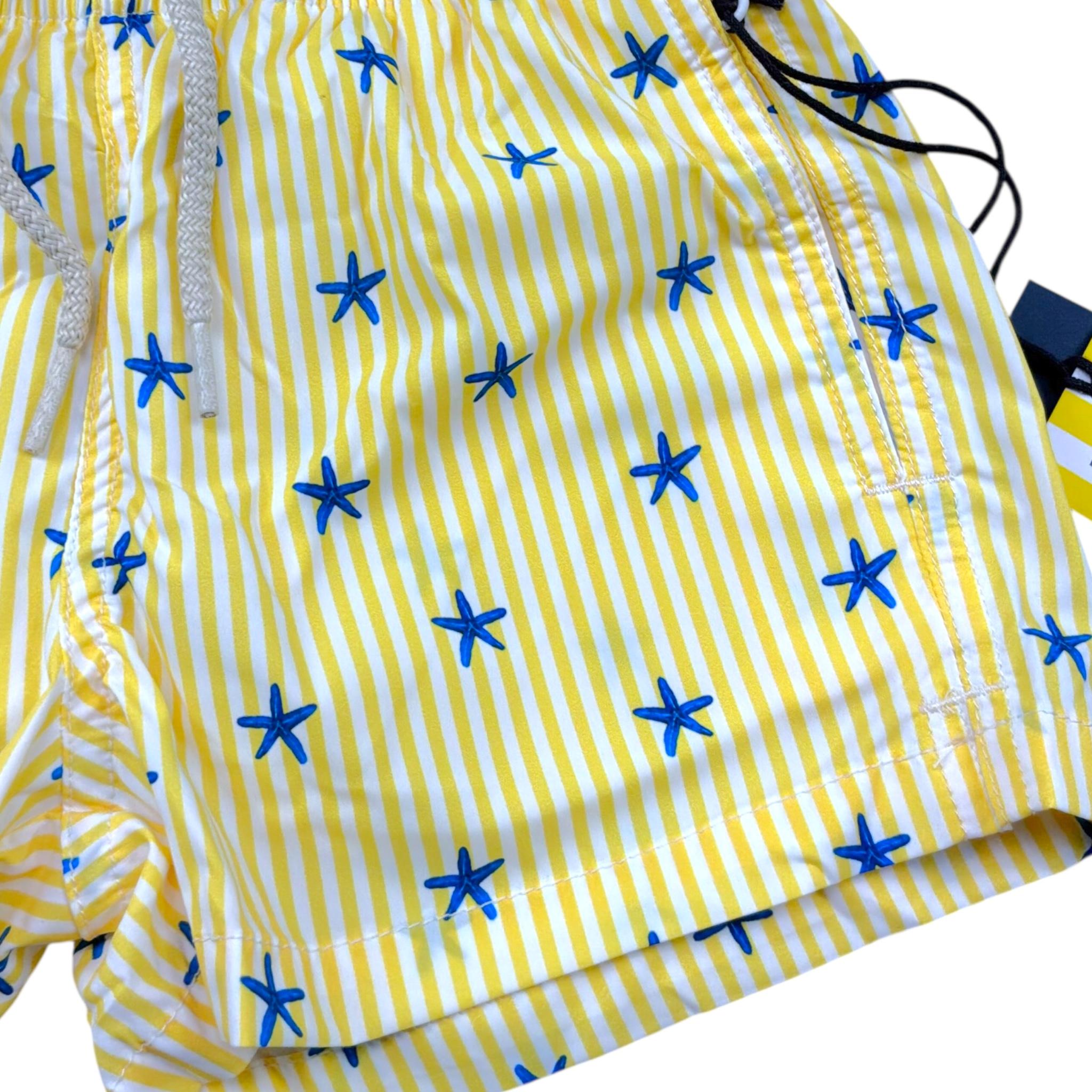 Saint Barth Costume Modello Boxer Tinta Unita con Stampa per Bambino JEA00222 GIALLO SAINT BARTH 