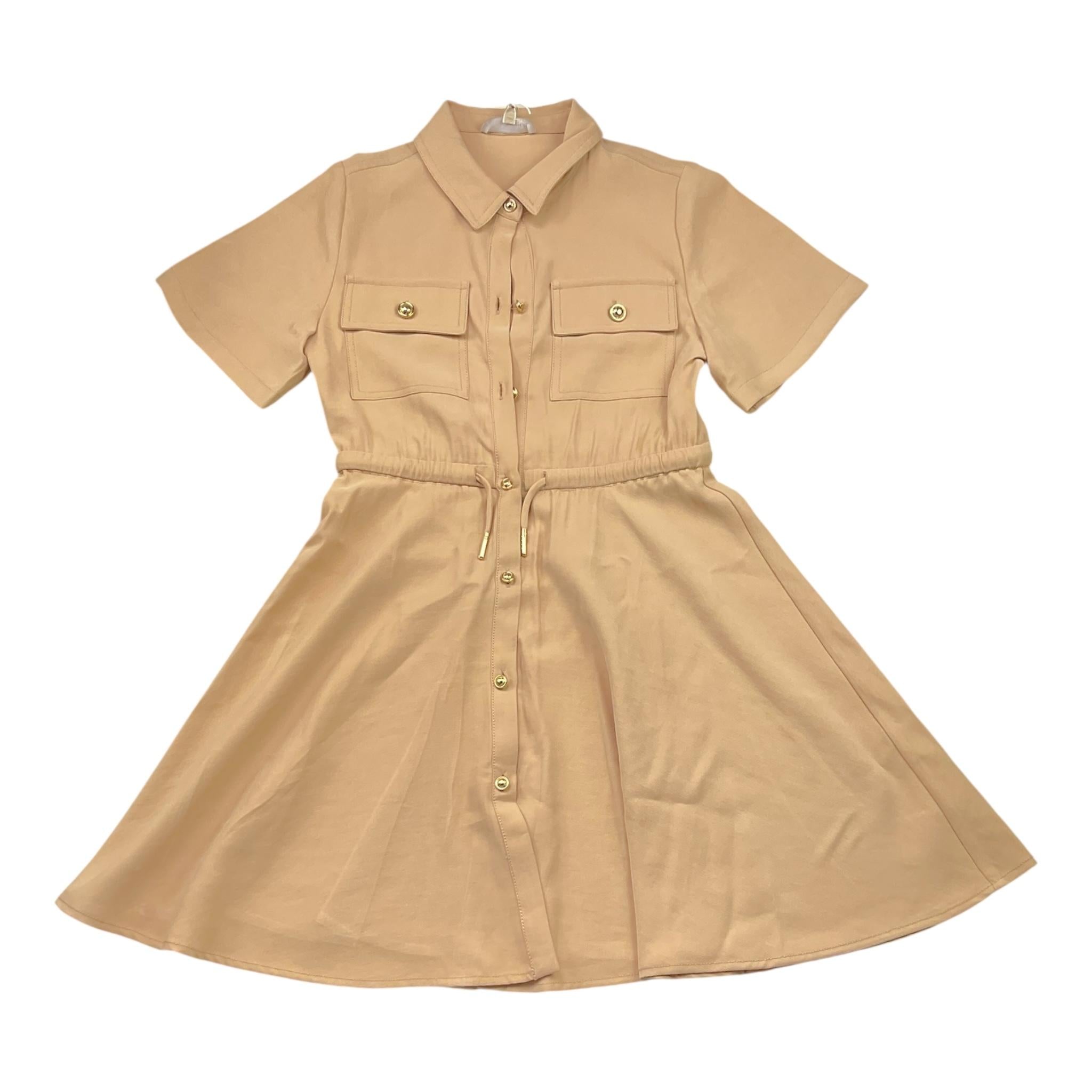 Michael Kors Abito Mezza Manica con Bottoni per Bambina R30347 BEIGE MICHAEL KORS 