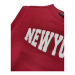 NEVER TOO felpa chiusa girocollo tinta unita con stampa in contrasto Rosso per Bambino NT2204B ROSSO NEVER TOO 