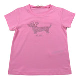 Liu Jo T-Shirt Girocollo Tinta Unita con Brillantini per Bambina KA5021XXJ ROSA LIU JO 
