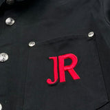 John Richmond Camicia Tinta Unita con Bottoni E Logo per Bambino RBP26212CA NERO JOHN RICHMOND 