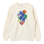 MSGM felpa chiusa girocollo tinta unita con stampa in contrasto Panna per Neonato F4MSNBSW271 PANNA MSGM 