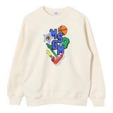MSGM felpa chiusa girocollo tinta unita con stampa in contrasto Panna per Neonato F4MSNBSW271 PANNA MSGM 