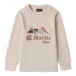 SARABANDA shirt girocollo tinta unita con stampa Beige per Bambino 0A148 BEIGE SARABANDA 