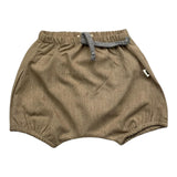 Petit Indi Culotte Tinta Unita Con Elastico In Vita Beige Per Neonato