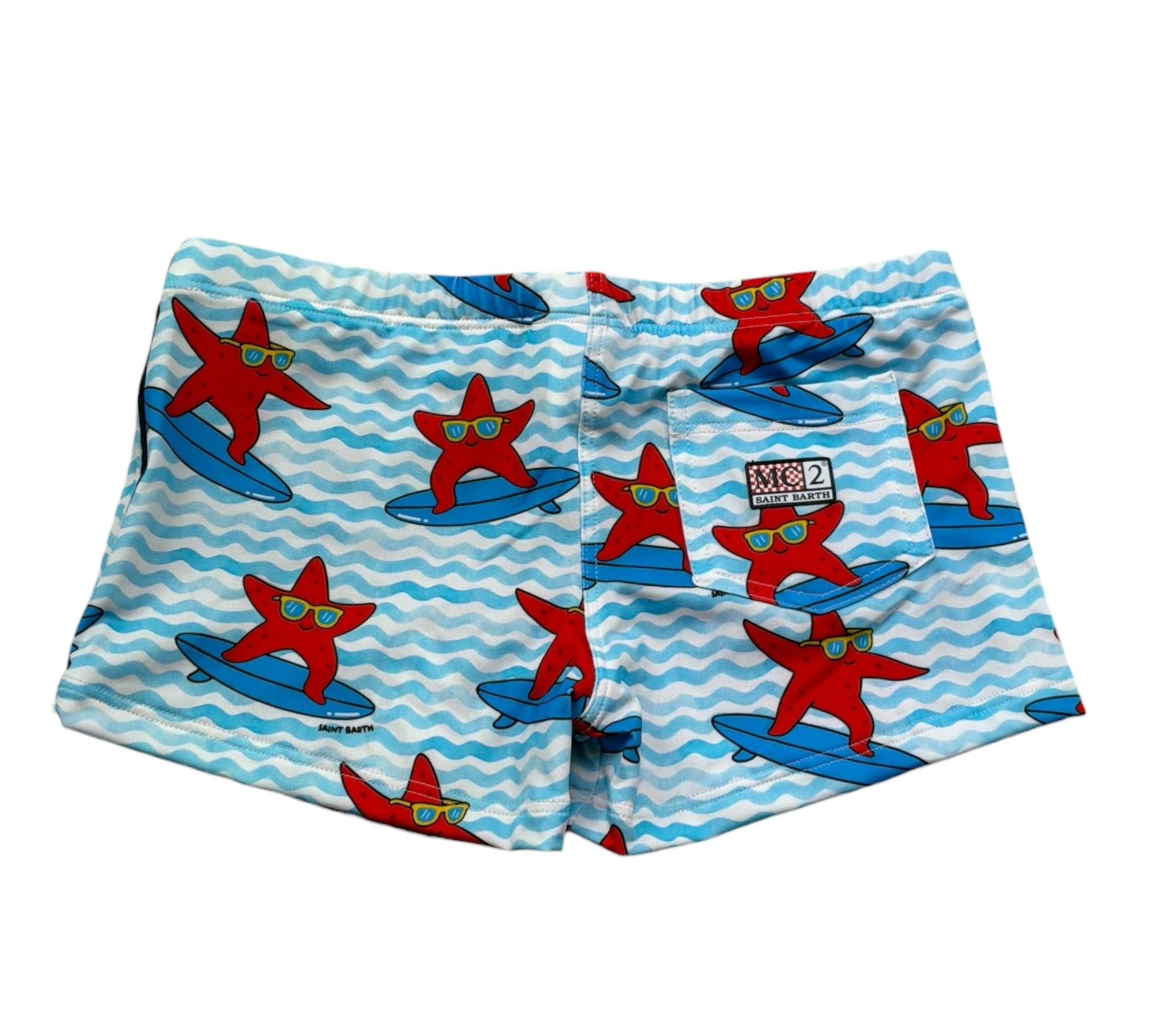 Saint Barth Costume Stampa Fantasia  per Bambino TOBAGO AZZURRO SAINT BARTH 