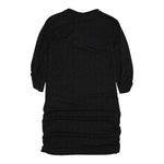 LU LU BY MISS GRANT abito manica lunga tinta unita girocollo con brillantini Nero per Bambina LL3256 NERO LU LU BY MISS GRANT 