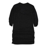LU LU BY MISS GRANT abito manica lunga tinta unita girocollo con brillantini Nero per Bambina LL3256 NERO LU LU BY MISS GRANT 
