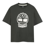 Timberland T-Shirt Girocollo Tinta Unita con Stampa per Bambino T60506TJ VERDE TIMBERLAND 