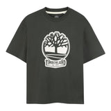 Timberland T-Shirt Girocollo Tinta Unita con Stampa per Bambino T60506TJ VERDE TIMBERLAND 