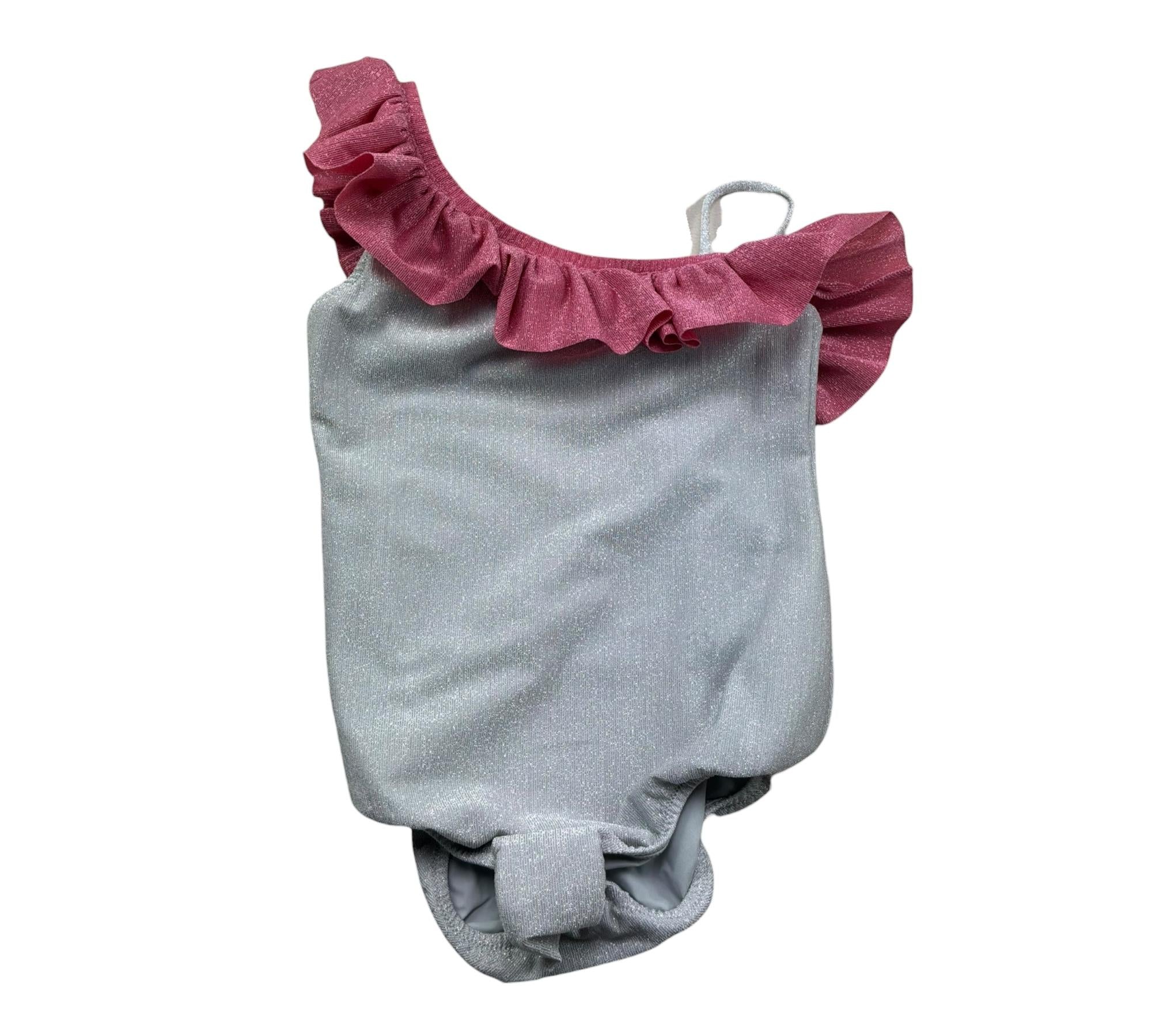 Saint Barth Costume Intero Monospalla Tinta Unita per Bambina CARIN ARGENTO SAINT BARTH 