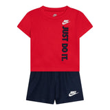 Nike Completo 2 Pezzi T-Shirt-Bermuda per Bambino 86L732 ROSSO NIKE 