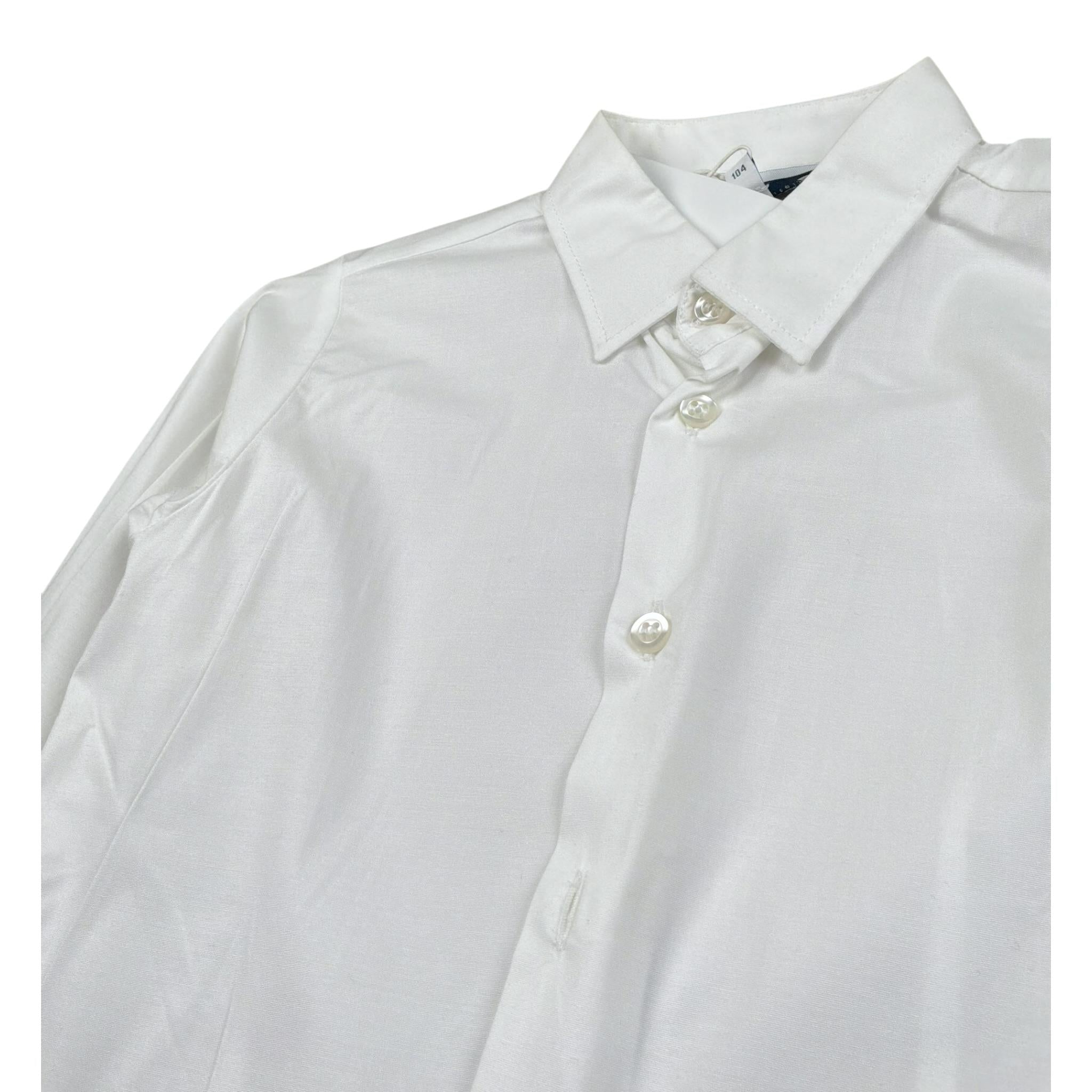 Aletta Camicia Tinta Unita Manica Lunga per Bambino N22097 BIANCO ALETTA 