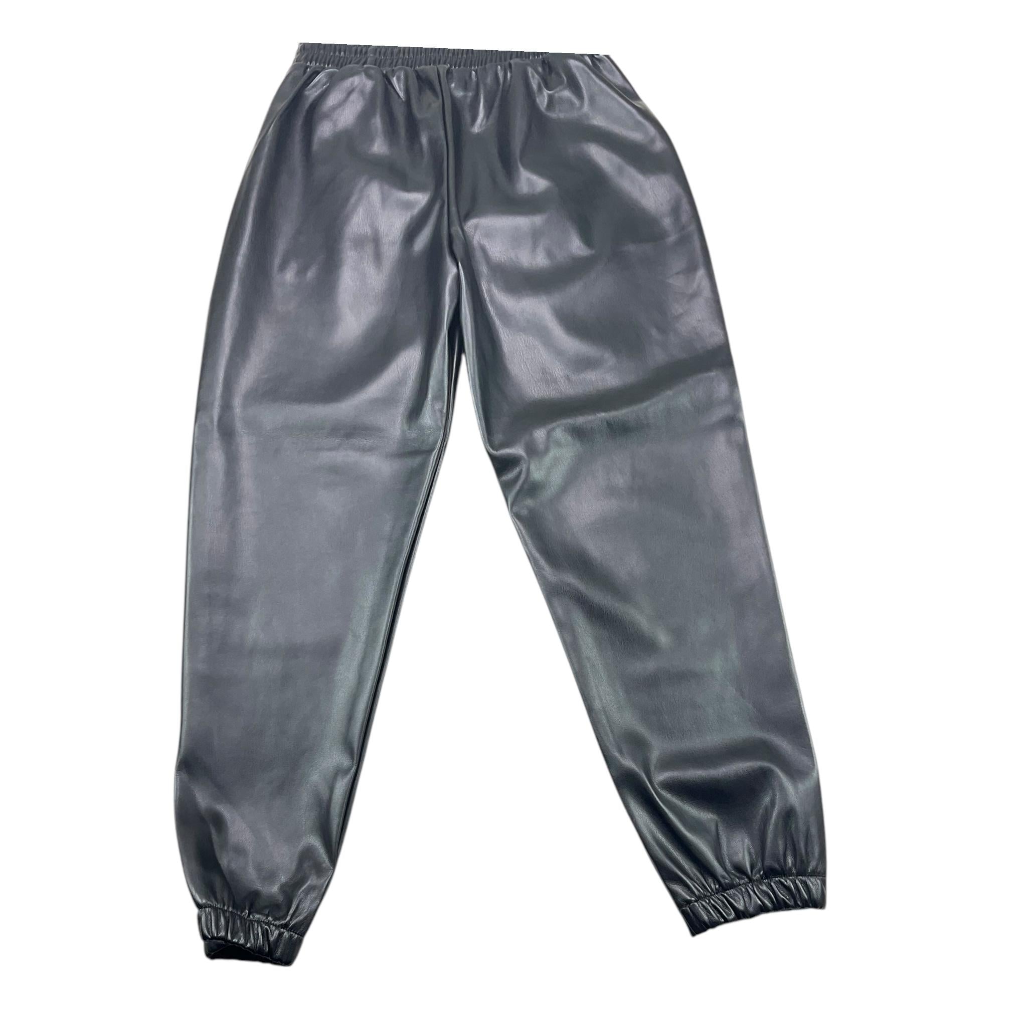 IMPERIAL KIDS pantalone tinta unita in ecopelle Nero per Bambina PE39200G68 NERO IMPERIAL KIDS 