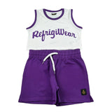 Refrigiwear Completo 2 Pezzi Top-Short per Bambina RG1471W25X BIANCO/VIOLA REFRIGIWEAR 