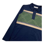 TRUSSARDI polo manica lunga bicolore Blu/verde per Bambino TBA25095 BLU/VERDE TRUSSARDI 