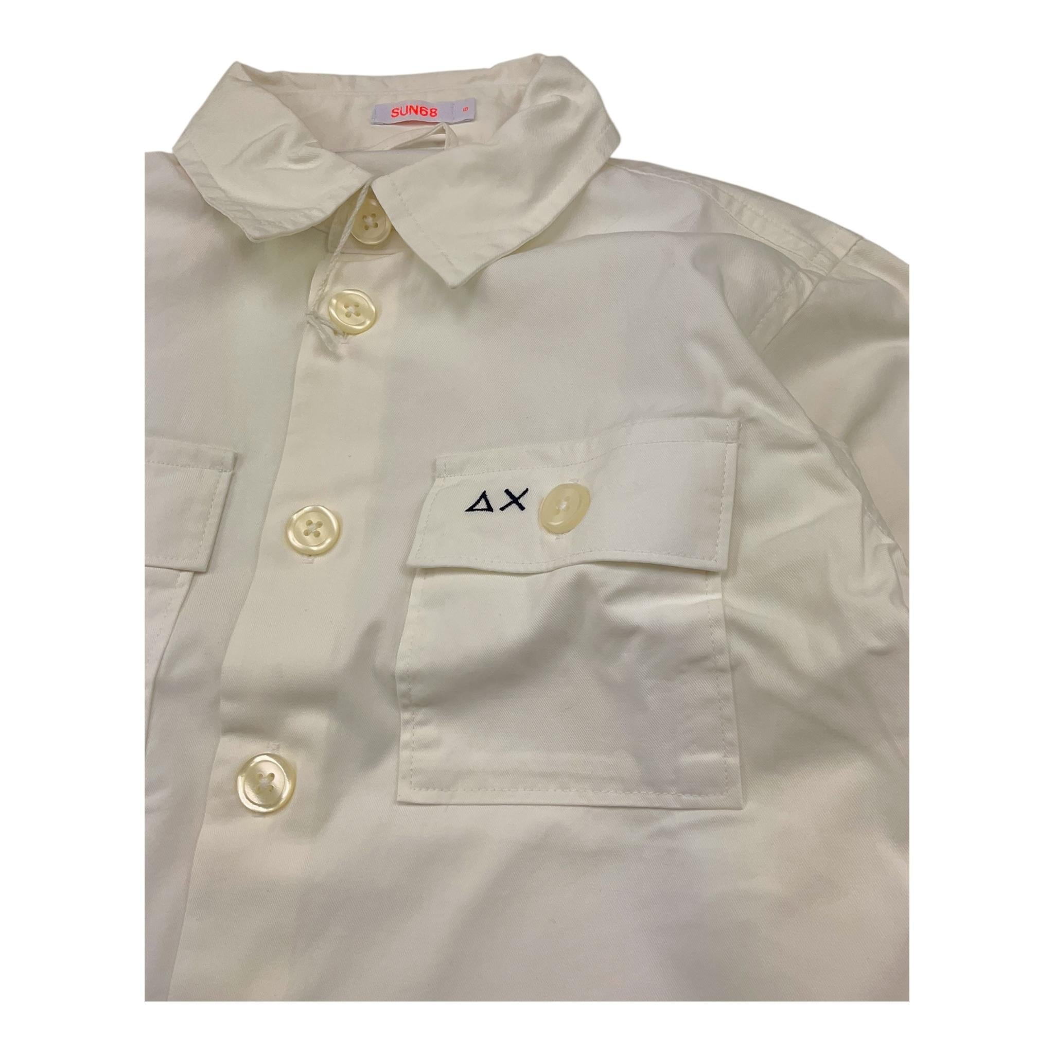Sun68 Camicia Manica Lunga Tinta Unita per Bambino CPS35313 PANNA SUN68 