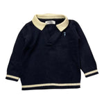 TRUSSARDI maglia tinta unita con colletto Blu per Neonato TIA25089MA BLU TRUSSARDI 