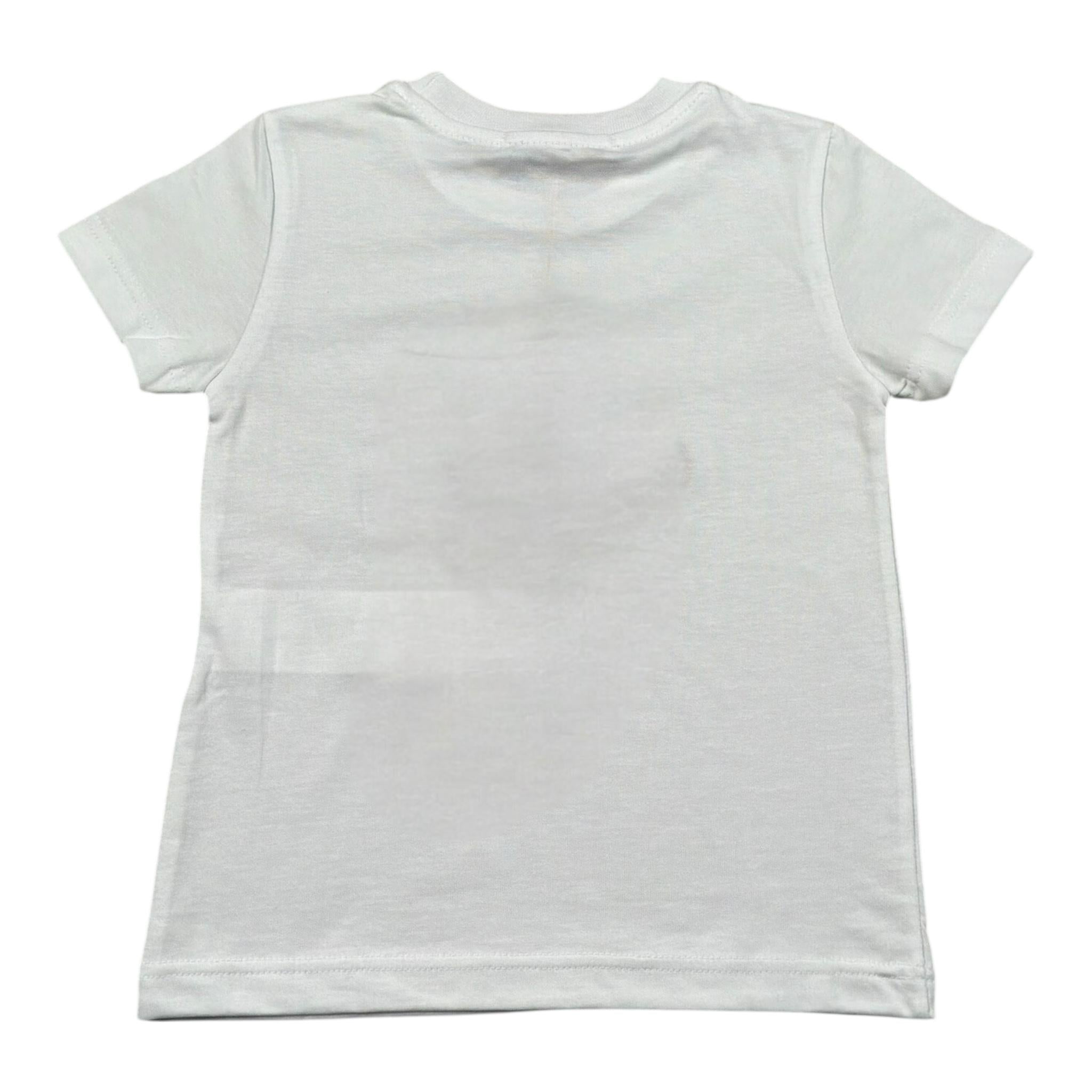 Manuel Ritz T-Shirt Girocollo Tinta Unita con Stampa per Bambino MR3107 BIANCO MANUEL RITZ 