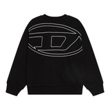 Diesel Felpa Chiusa Girocollo Tinta Unita con Logo per Bambino J02274 NERO DIESEL 