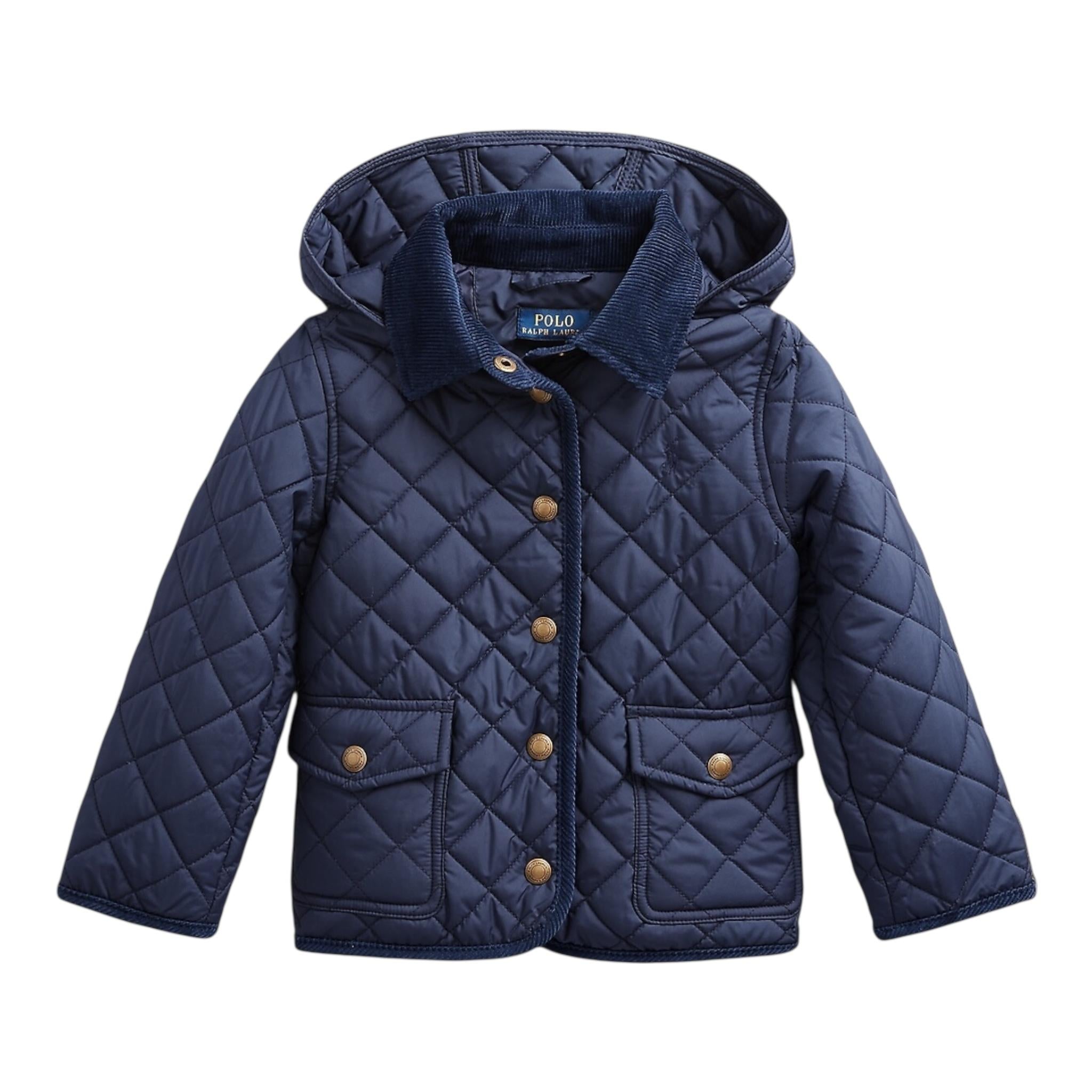 Ralph Lauren Giubbino Tinta Unita con Bottoni E Cappuccio per Bambino 312910983001 BLU RALPH LAUREN 