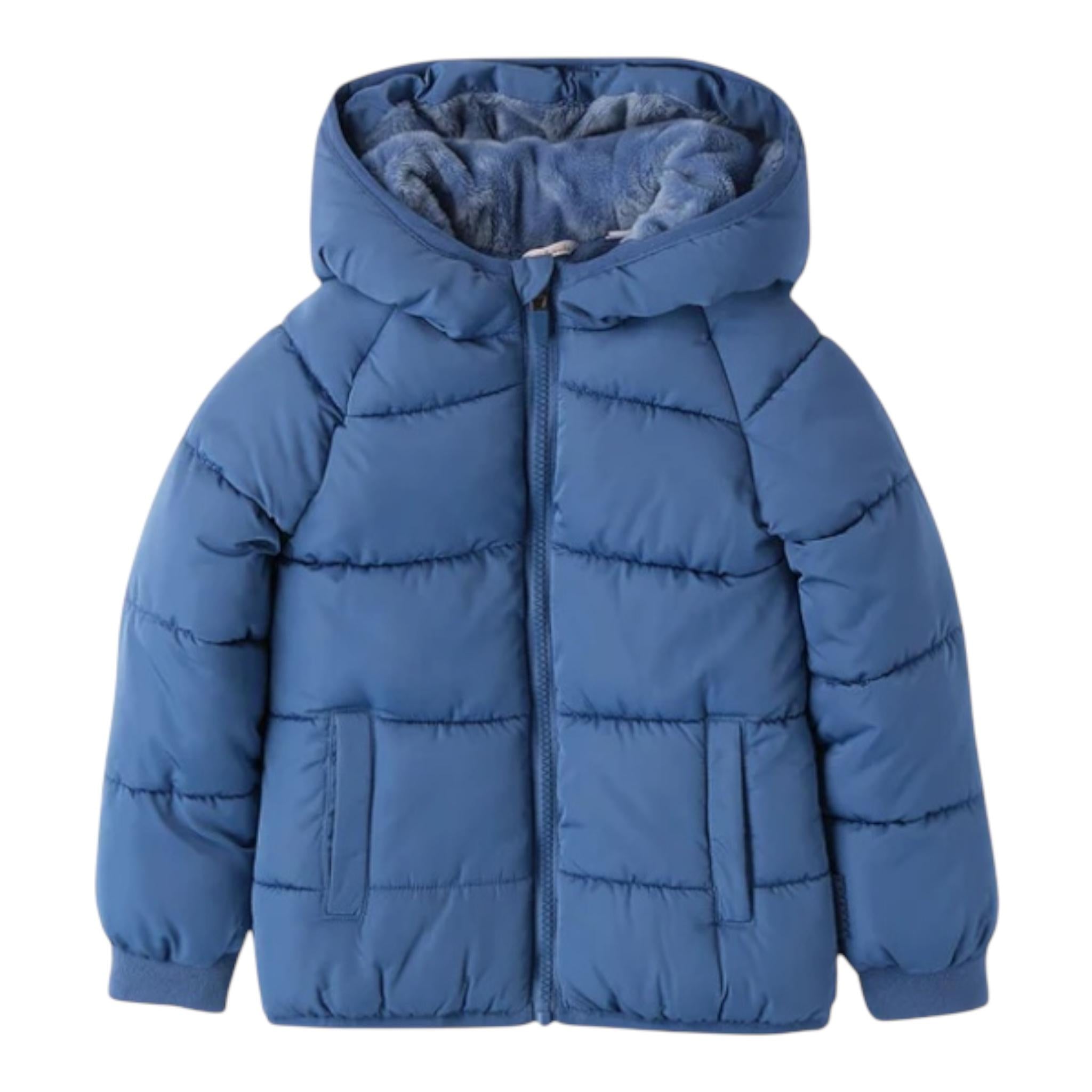 MINI BANDA giubbino tinta unita con zip e cappuccio Blu per Neonato 3A633 BLU MINI BANDA 