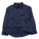 EMPORIO ARMANI camicia manica lunga tinta unita con logo Blu per Bambino 6L4C86 BLU EMPORIO ARMANI 