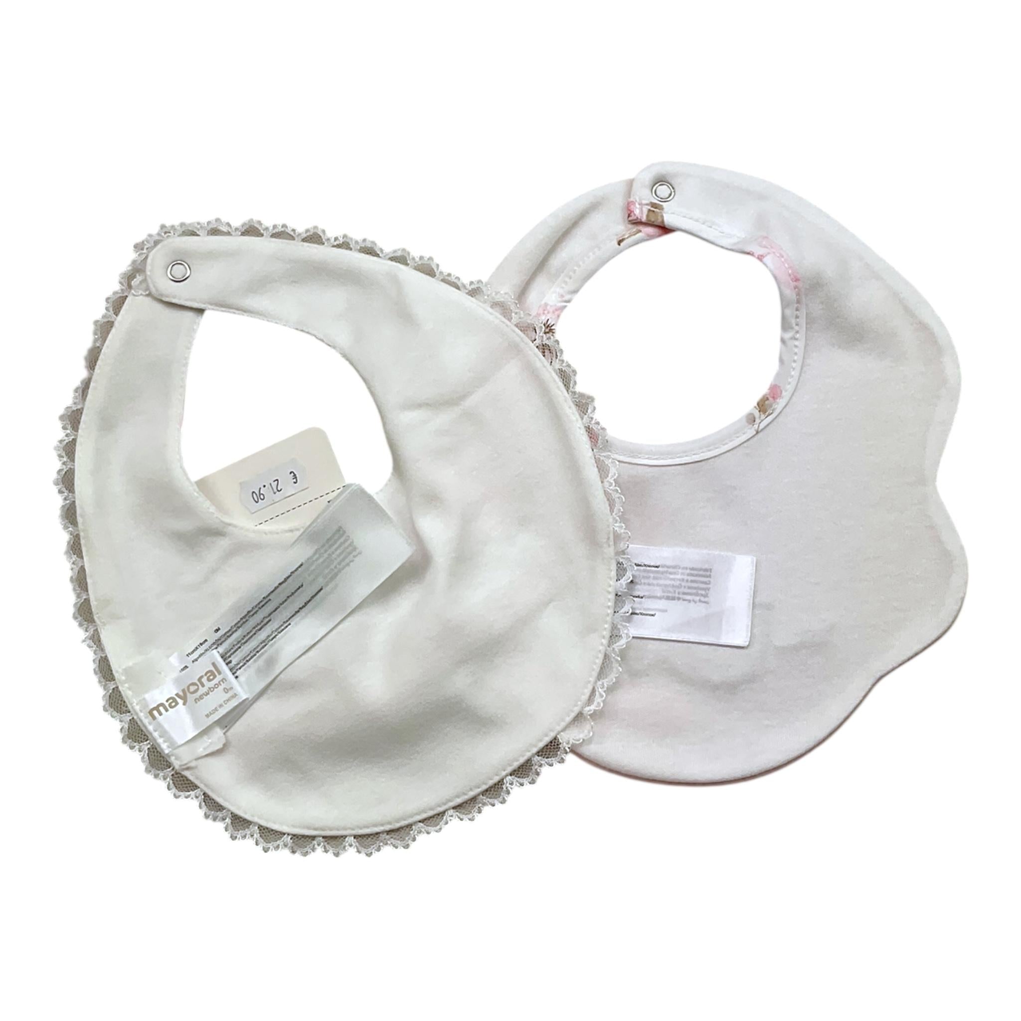MAYORAL set bavette biclore Rosa/bianco per Neonata 9486 ROSA/BIANCO MAYORAL 