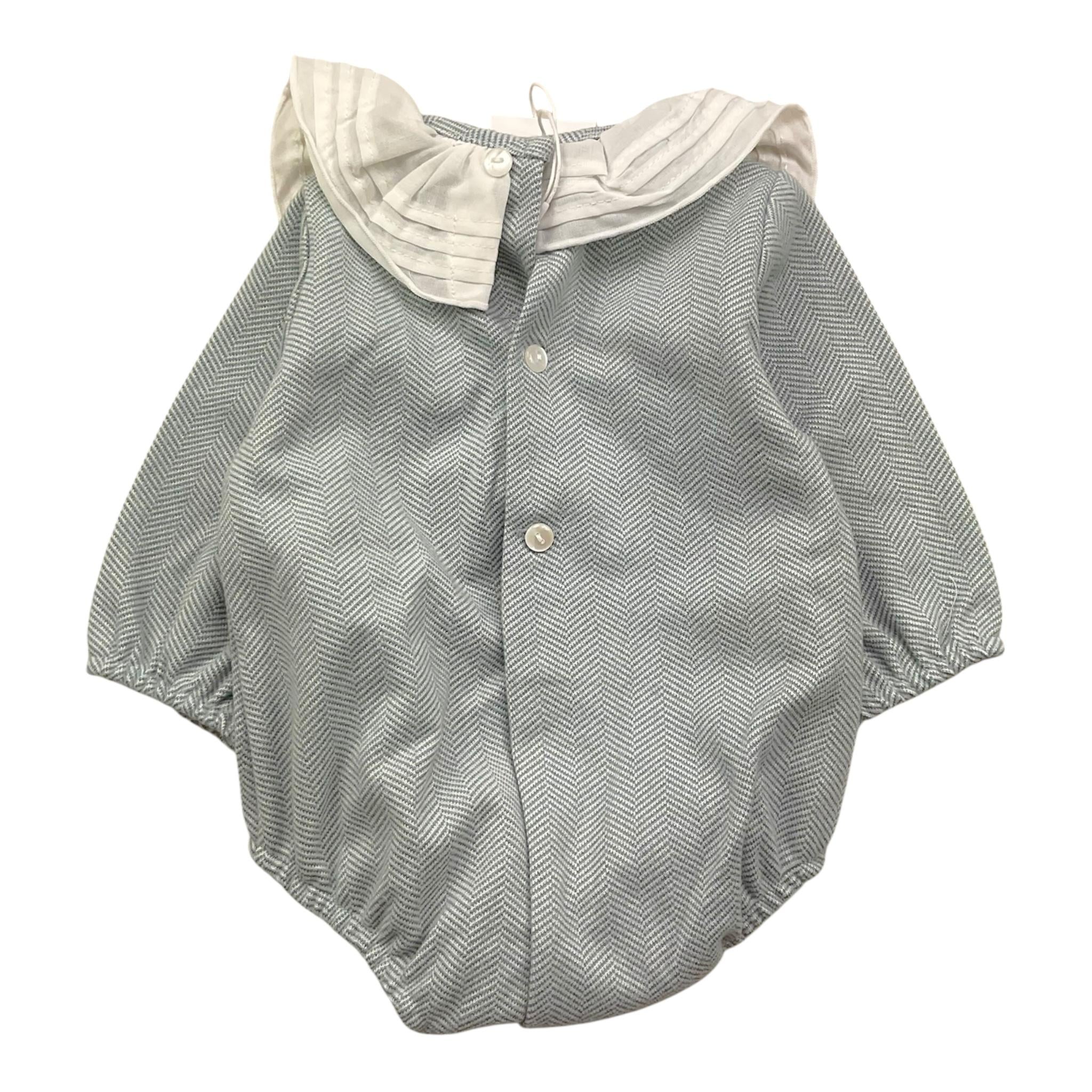 CALAMARO pagliaccetto tinta unita con colletto Azzurro per Neonata 32460X AZZURRO CALAMARO 